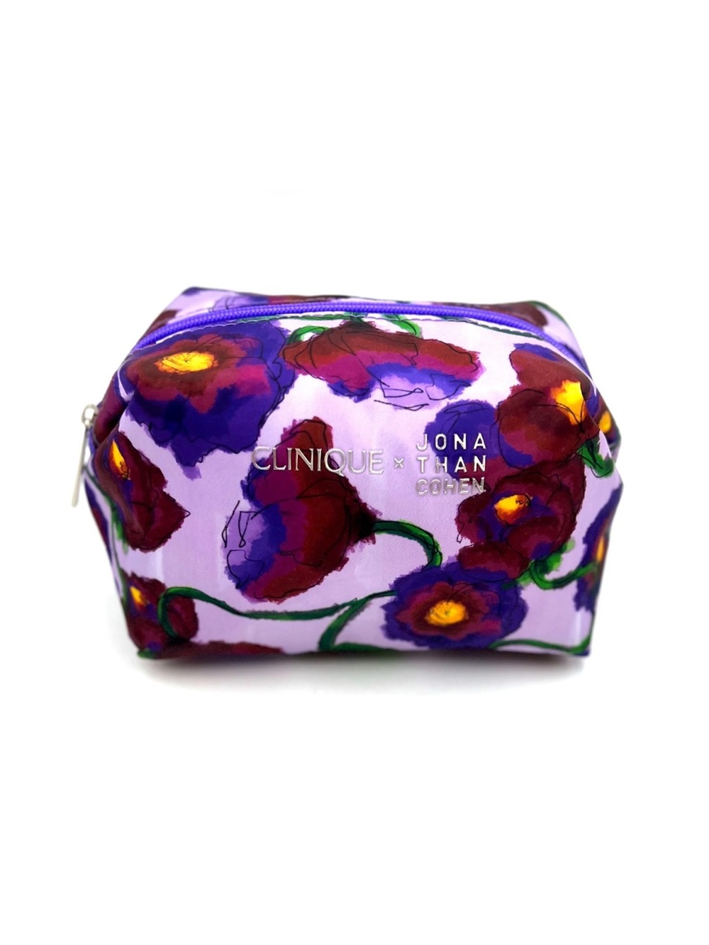 Jonathan Cohen Lavender Floral Cosmetic Pouch